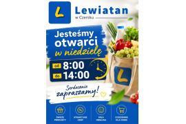 <b>LEWIATAN W CZERSKU - JESTEŚMY OTWARCI W NIEDZIELĘ - od 8.00 do 14.00. ZAPRASZAMY </b>